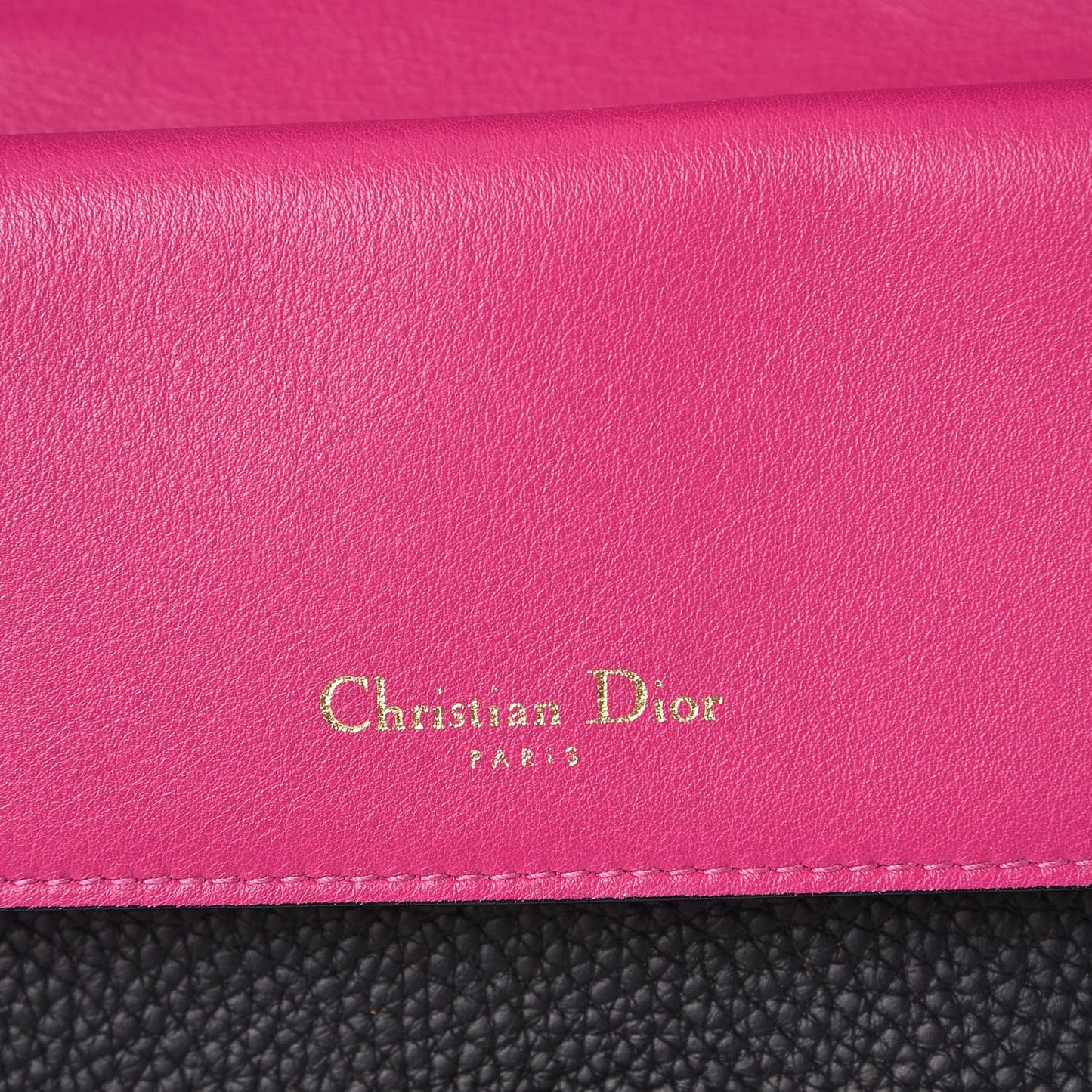 Bullcalf Medium Be Dior Flap Black Fraise