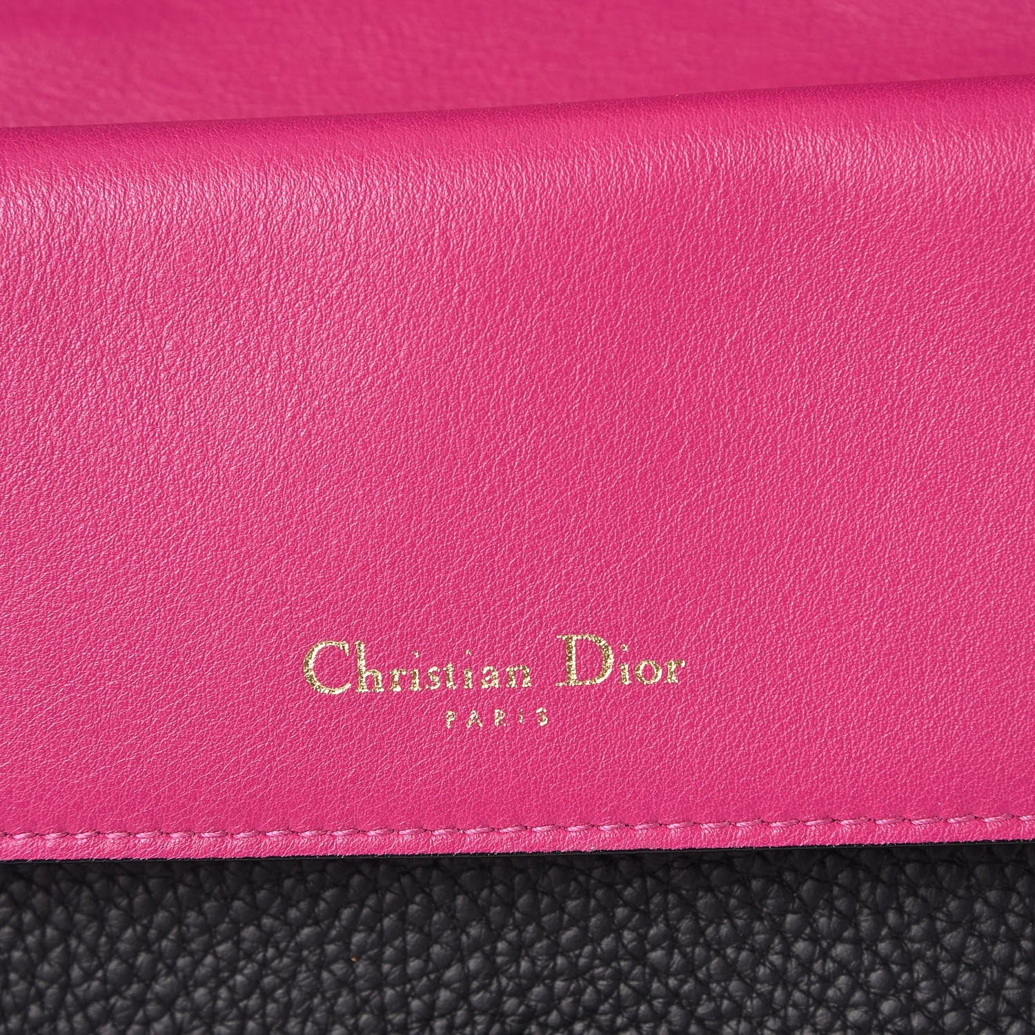 Christian Dior Bullcalf Medium Be Dior Flap Black Fraise 6 of 7