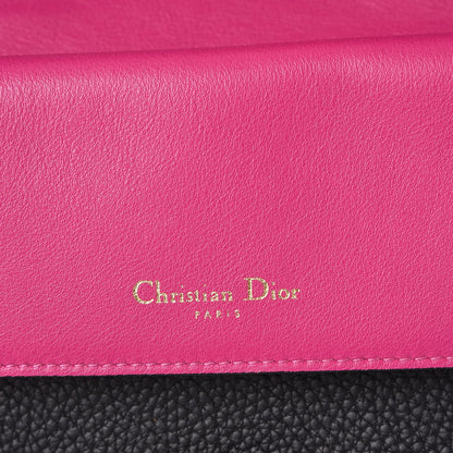 Christian Dior Bullcalf Medium Be Dior Flap Black Fraise 6 of 7