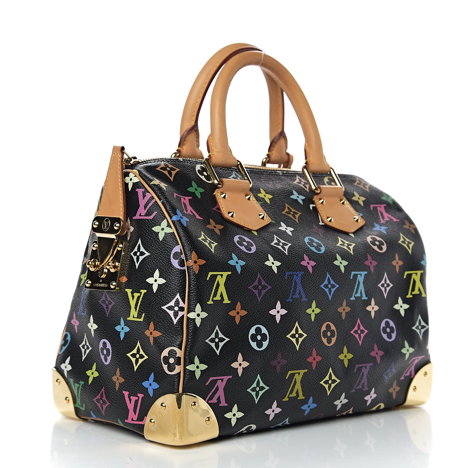 Louis Vuitton Monogram Multicolor Speedy 30 Black 2 of 8