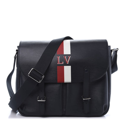 Louis Vuitton Epi Christopher Messenger Navy Stripes 1 of 10
