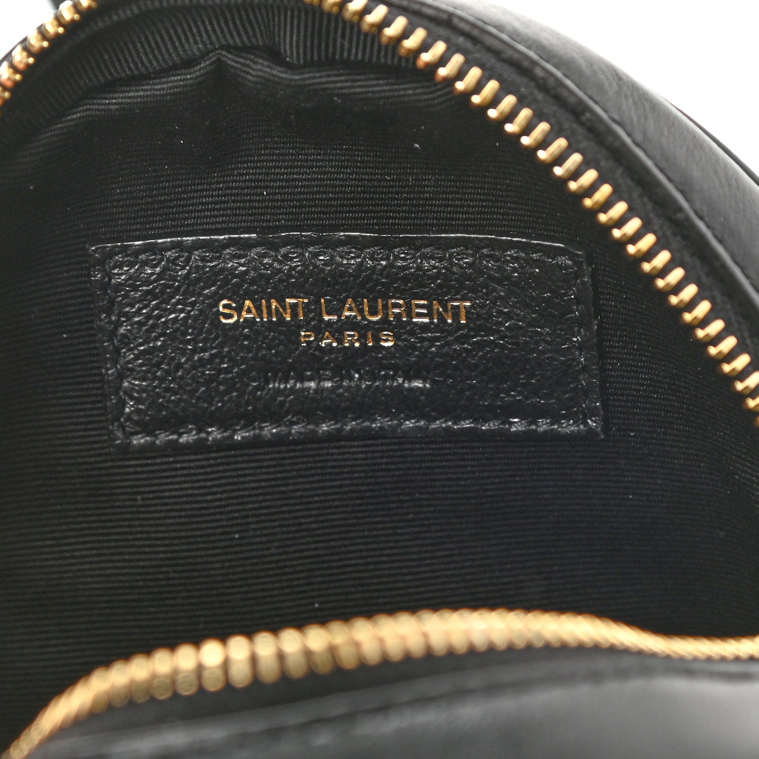 Saint Laurent Calfskin Matelasse Chevron Quilted Baby Round Vinyle Belt Bag Black 6 of 8