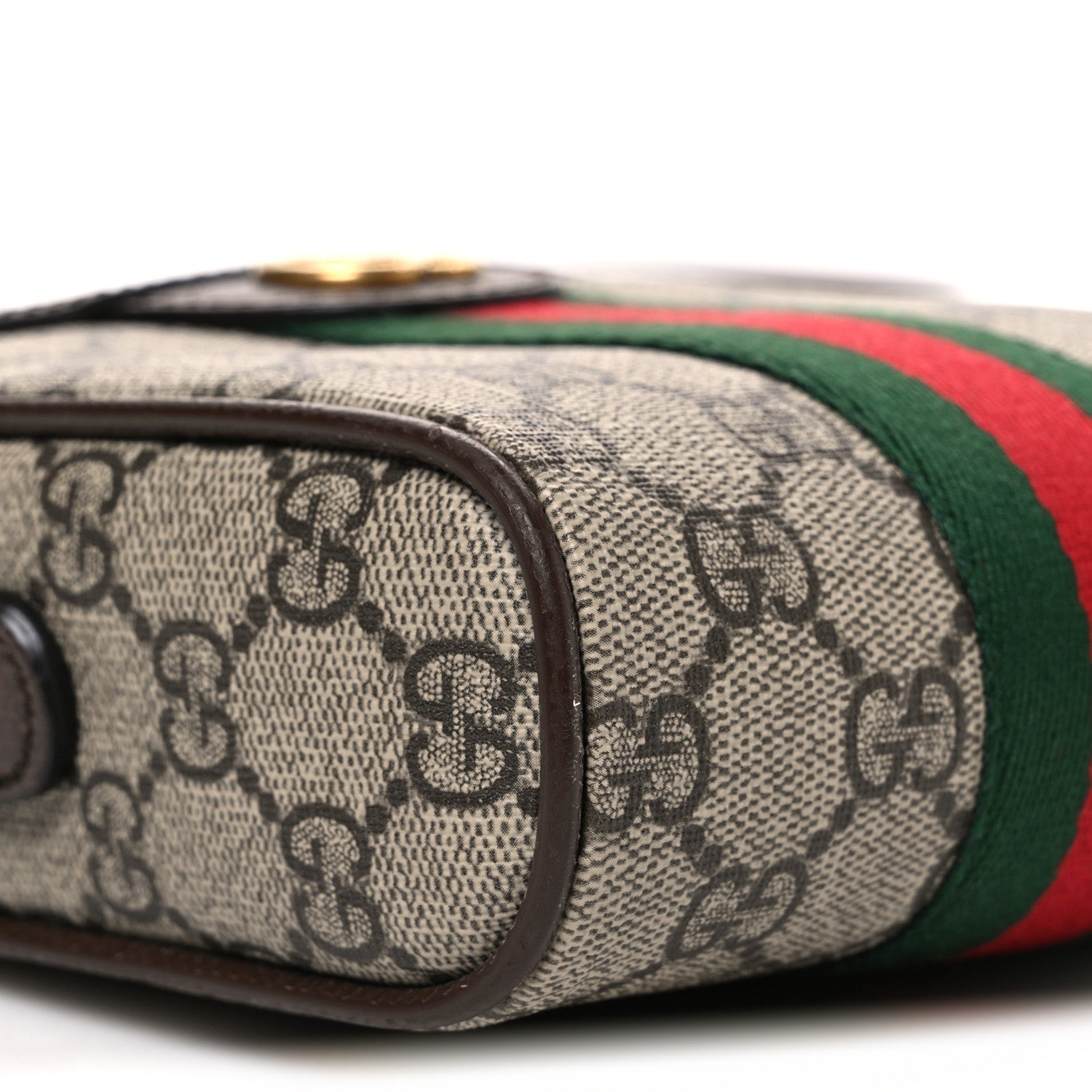 Gucci GG Supreme Monogram Web Mini Ophidia Messenger Brown 8 of 9