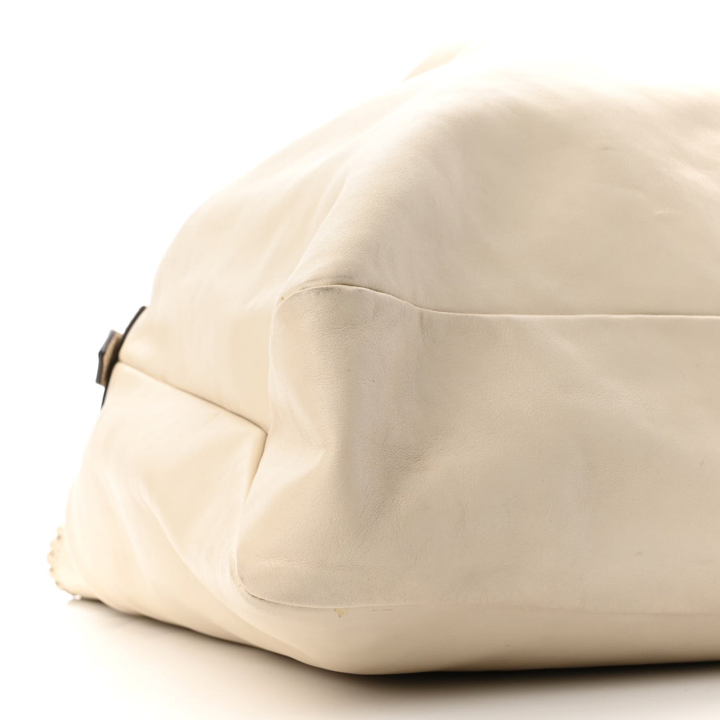 Calfskin Large Horsebit Chain Hobo Ivory