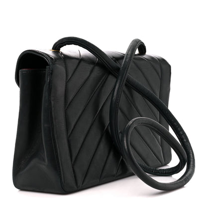 Chanel Lambskin Chevron Quilted Envelope Flap Black 3 of 12