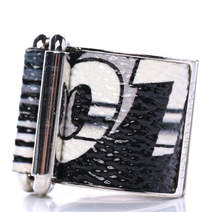 Louis Vuitton Calfskin Monogram Speedy Buckle Ring M Grey 2 of 4