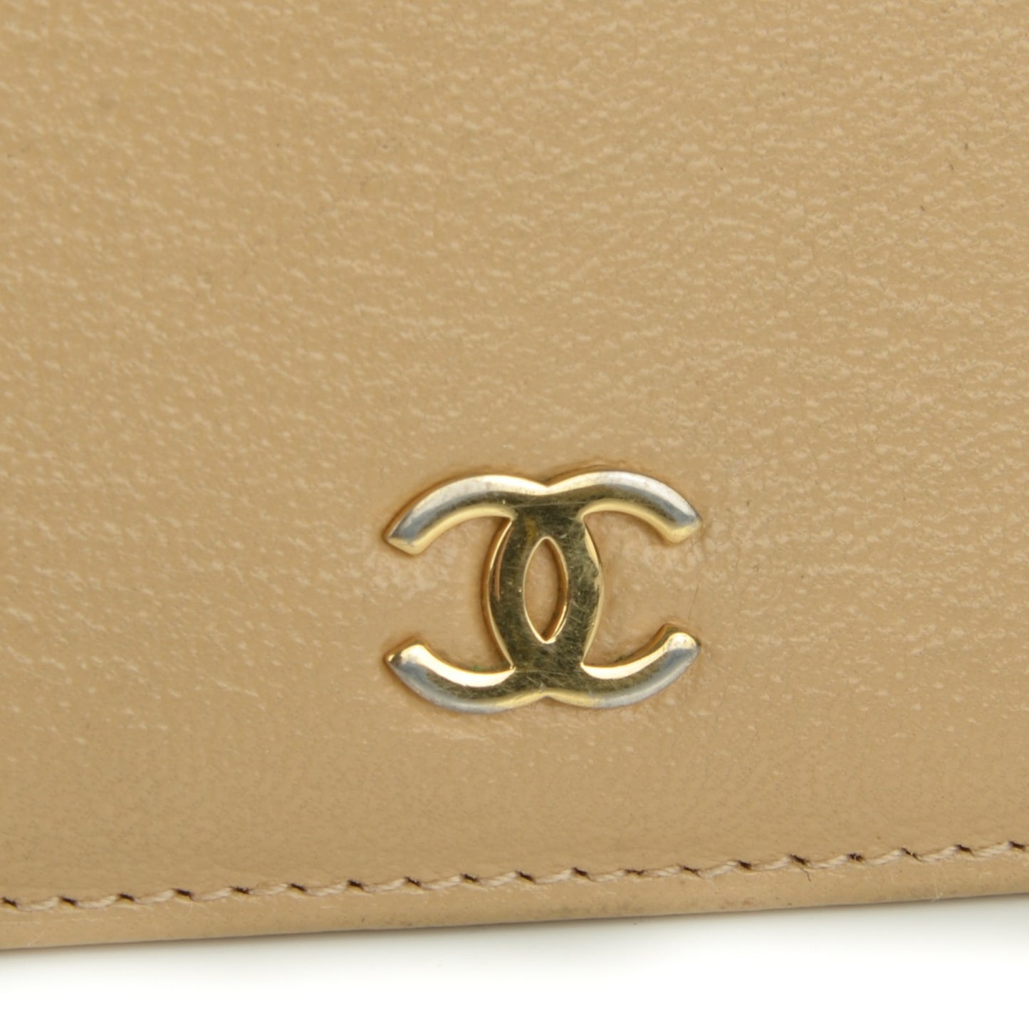 Goatskin CC Yen Wallet Beige