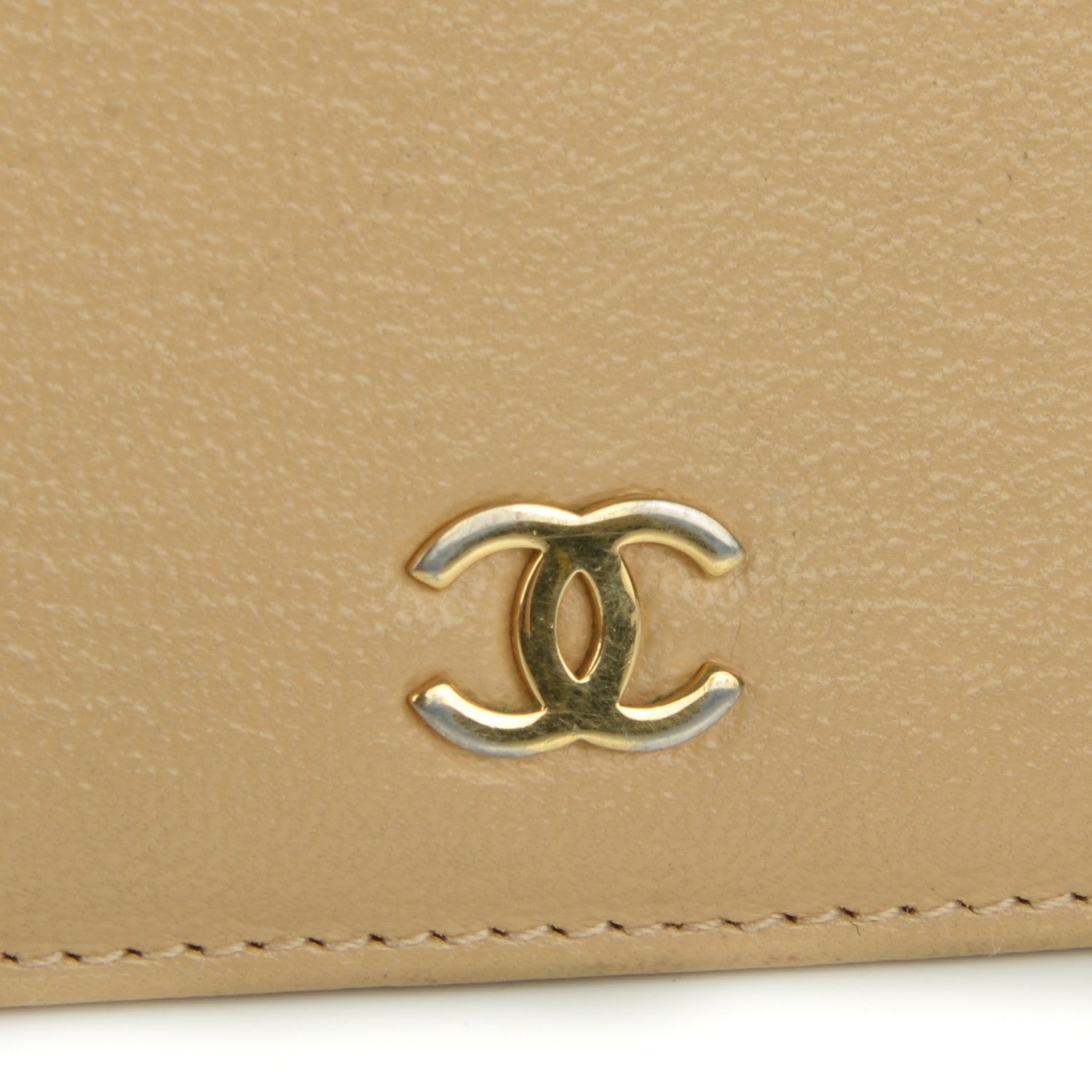 Chanel Goatskin CC Yen Wallet Beige 8 of 11