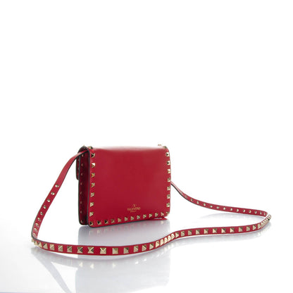 Valentino Garavani Vitello Rockstud Shoulder Flap Bag Rosso Valentino 3 of 7