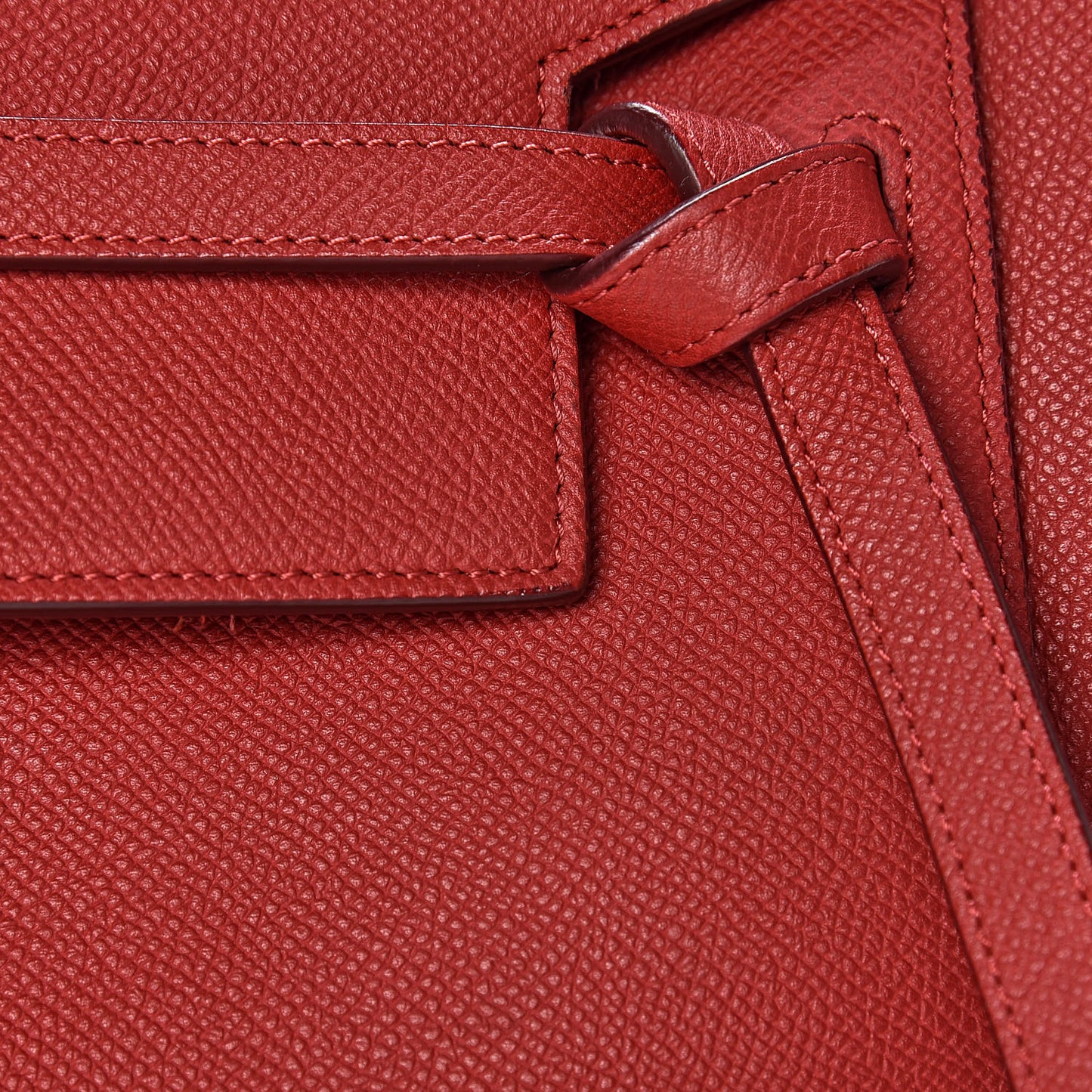 Grained Calfskin Mini Belt Bag Coquelicot