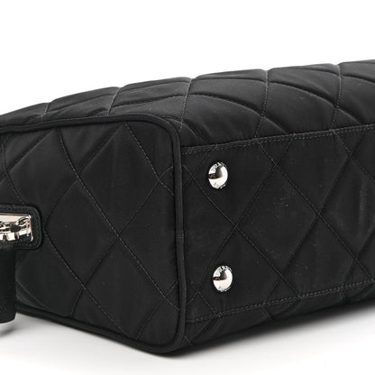 Prada Nylon Tessuto Impuntu Quilted Shoulder Bag Black 8 of 9