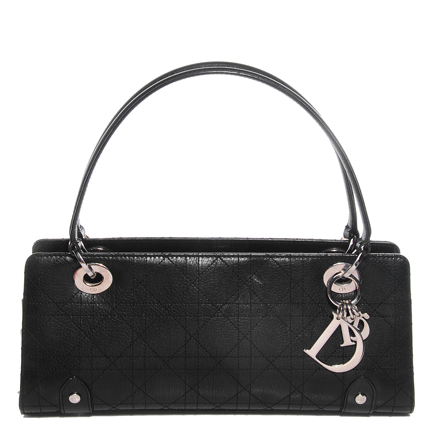 Christian Dior Calfskin Cannage Stitched Lady Dior East West Black 1 of 8