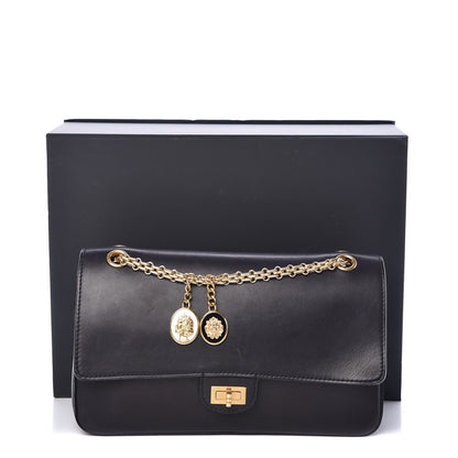 Chanel Calfskin Nude 2.55 Medals Reissue 226 Flap Black Grey Burgundy 10 of 10