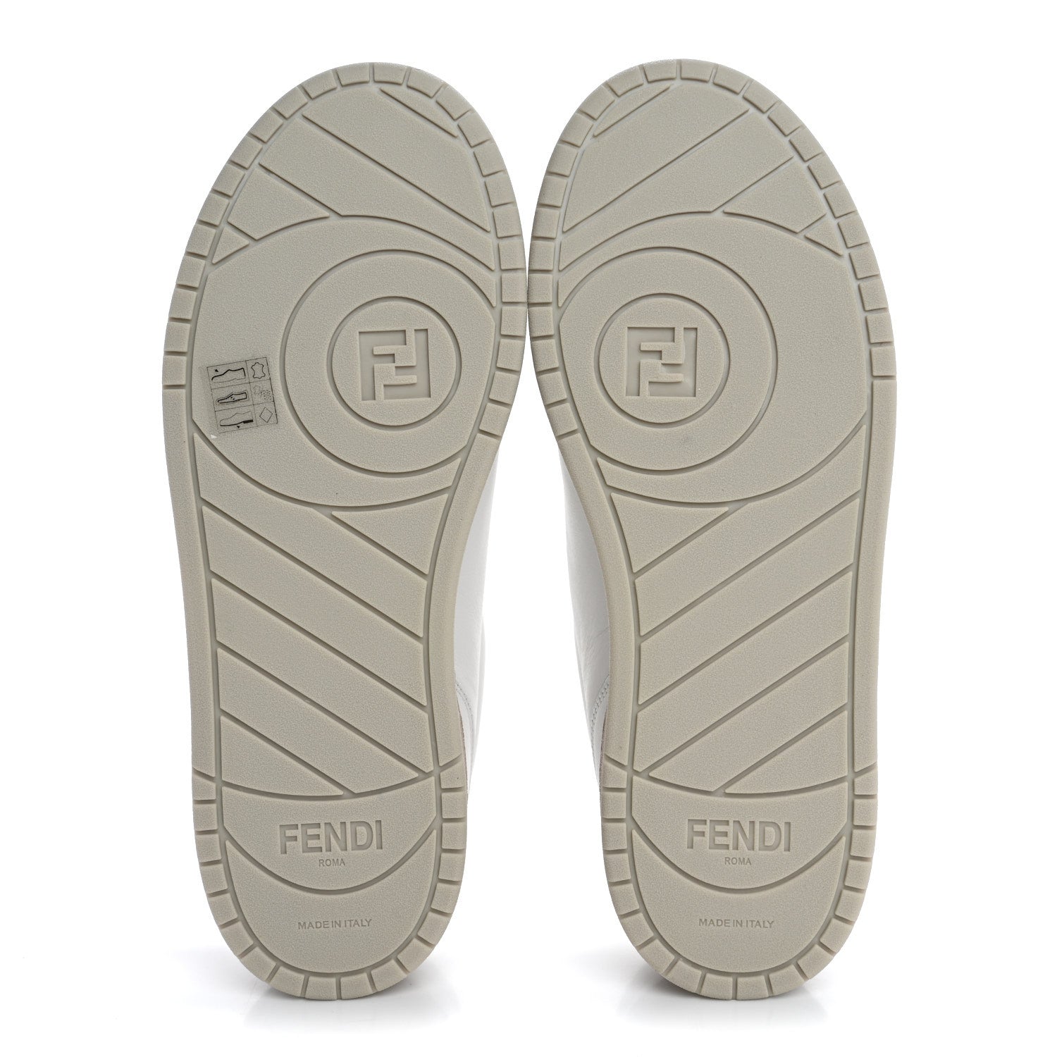 Fendi Calfskin Womens Fendi Match Low Top Sneakers 38 White Beige 6 of 16