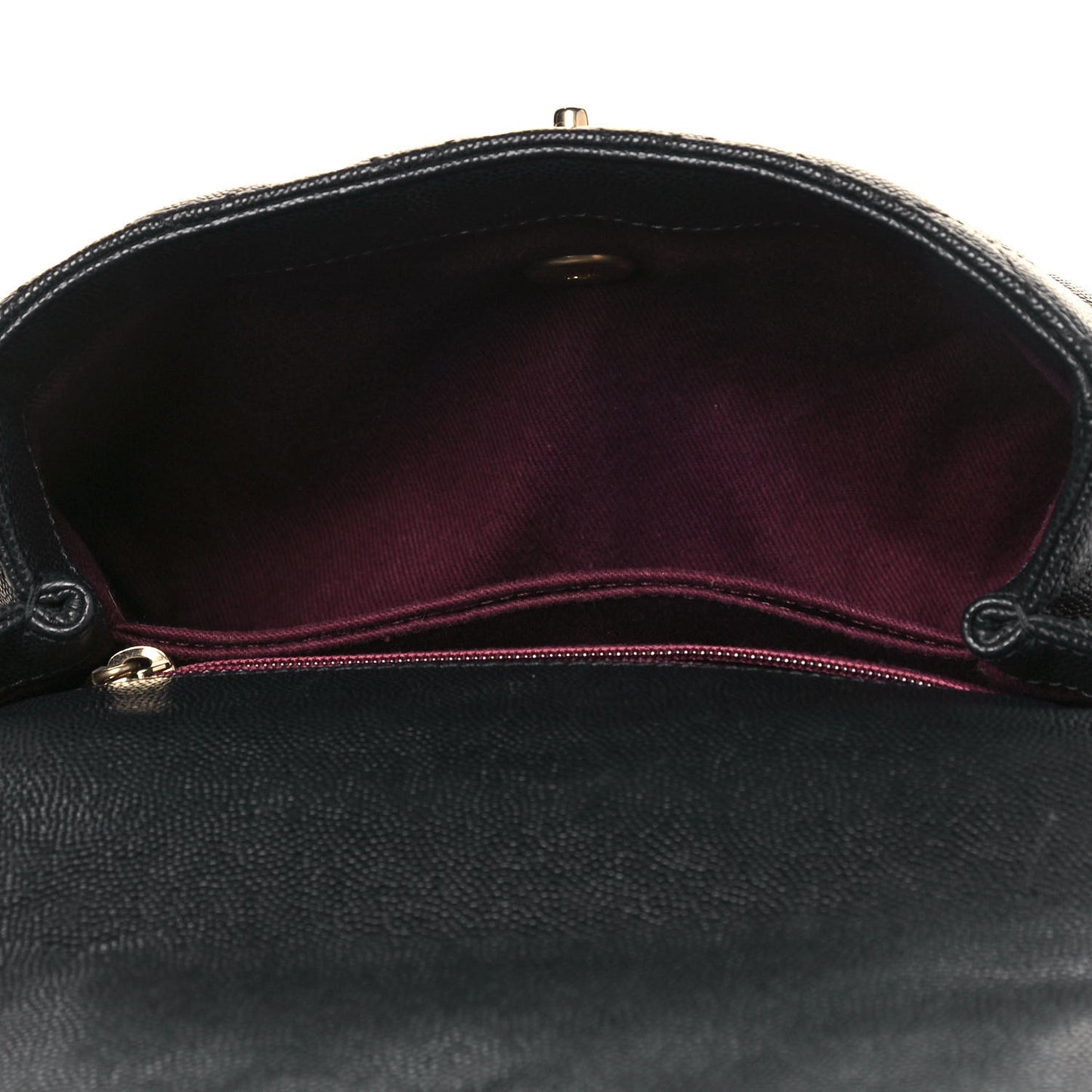 Caviar Quilted Mini Coco Handle Flap Black