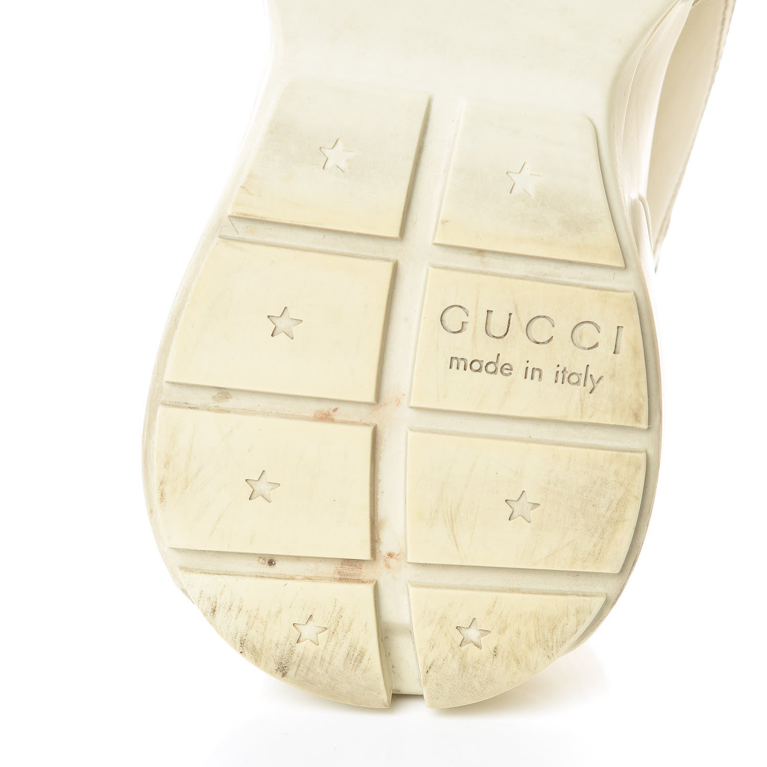 Gucci Calfskin Logo Womens Rhyton Sneakers 35.5 Ivory 9 of 16
