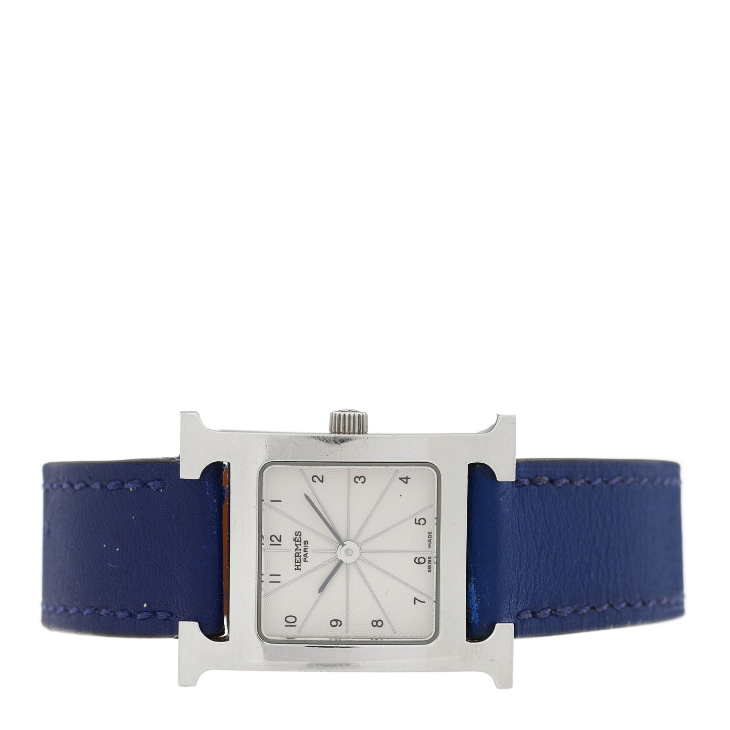 Stainless Steel Swift 21mm Heure H Hour Quartz Watch Bleu Navy