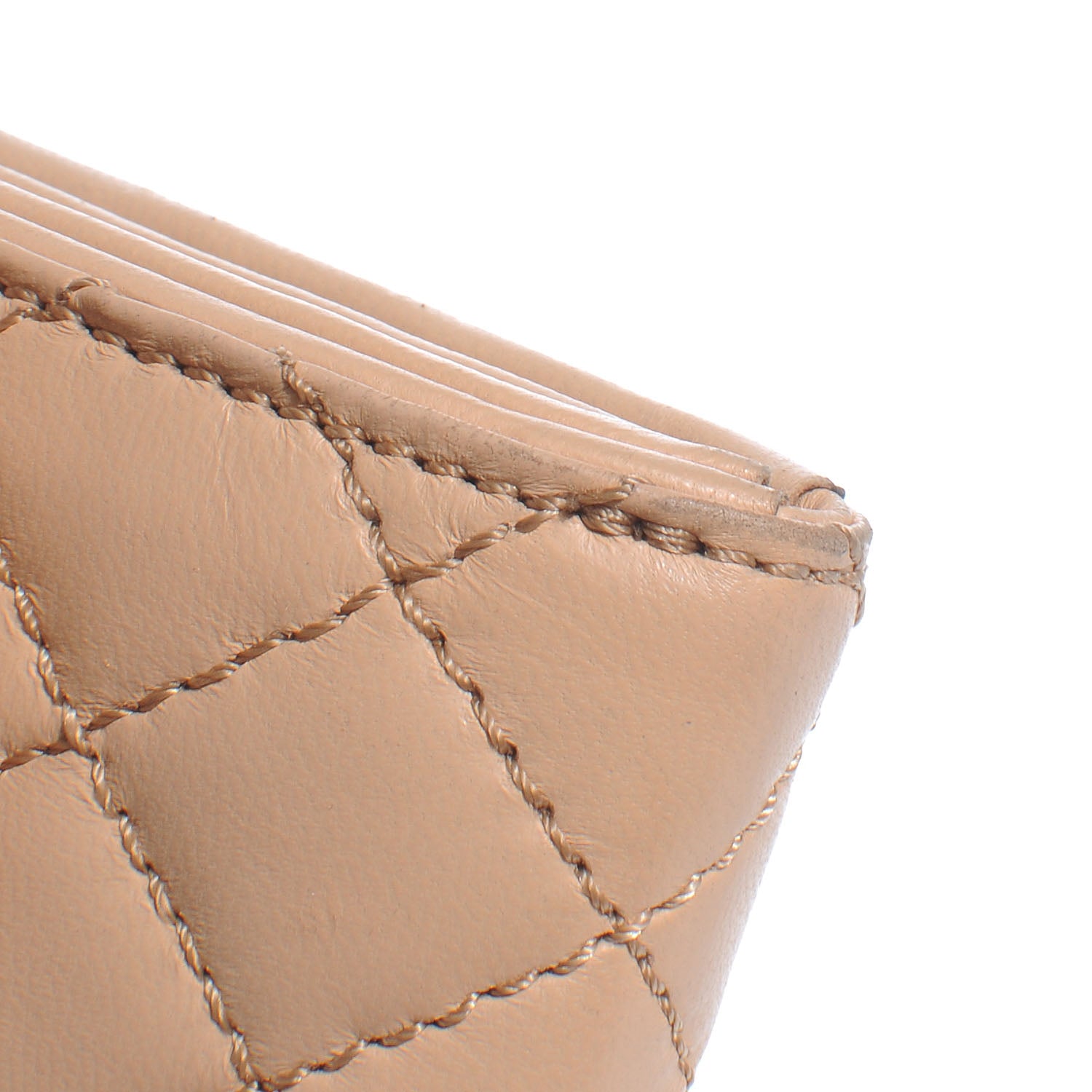Chanel Lambskin Quilted Clutch Flap Beige 6 of 10