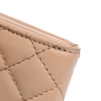 Chanel Lambskin Quilted Clutch Flap Beige 6 of 10