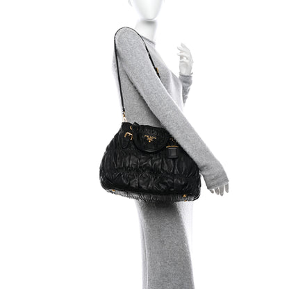 Prada Nappa Gaufre Tote Black 2 of 12