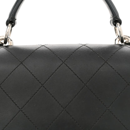 Chanel Calfskin Stitched Ring My Bag Flap Crossbody Bag Black 8 of 11