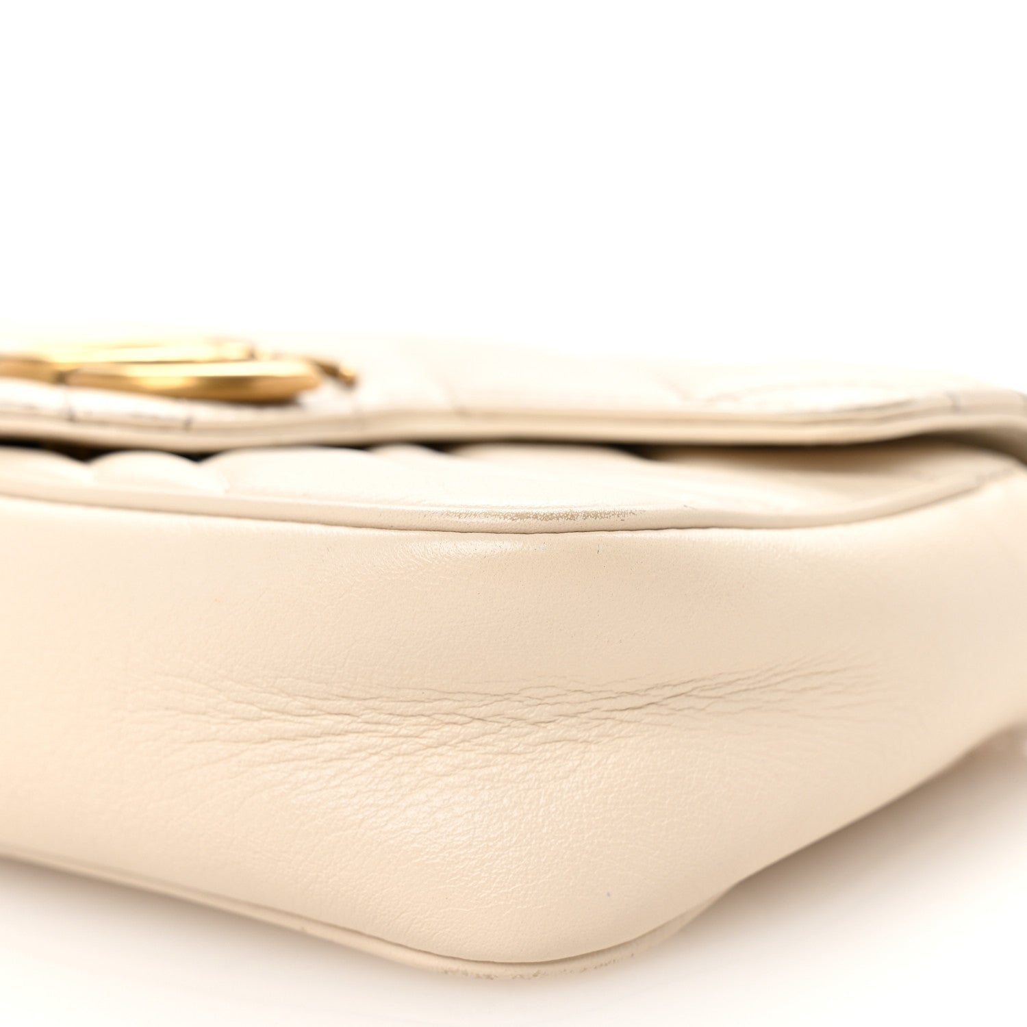 Gucci Calfskin Matelasse Super Mini GG Marmont Shoulder Bag White 10 of 10