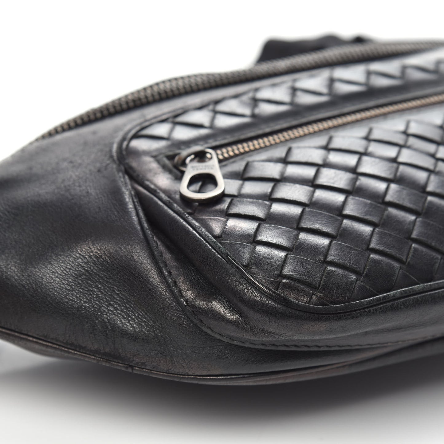 Nappa Intrecciato Belt Bag Black