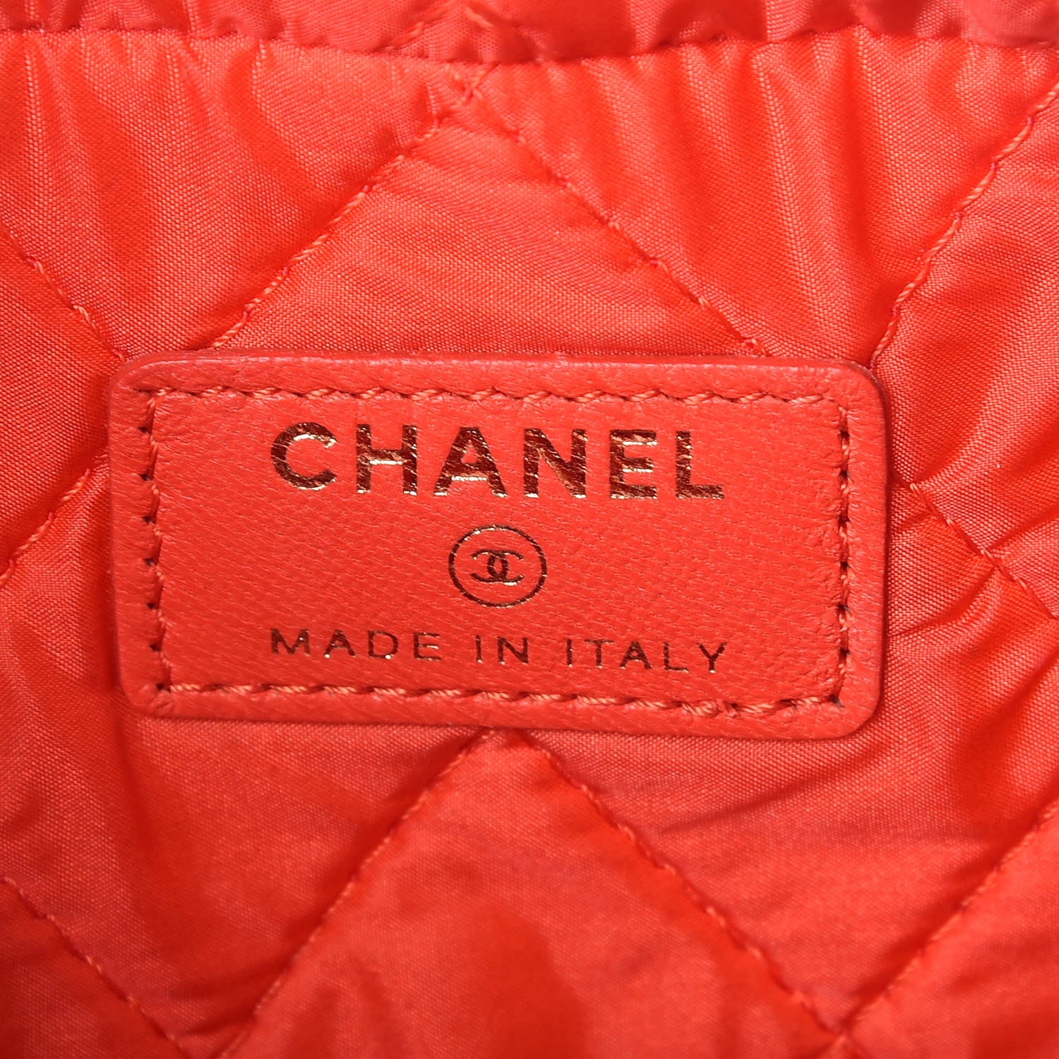 Chanel Lambskin Quilted Pouch Cosmetic Case Red 6 of 9