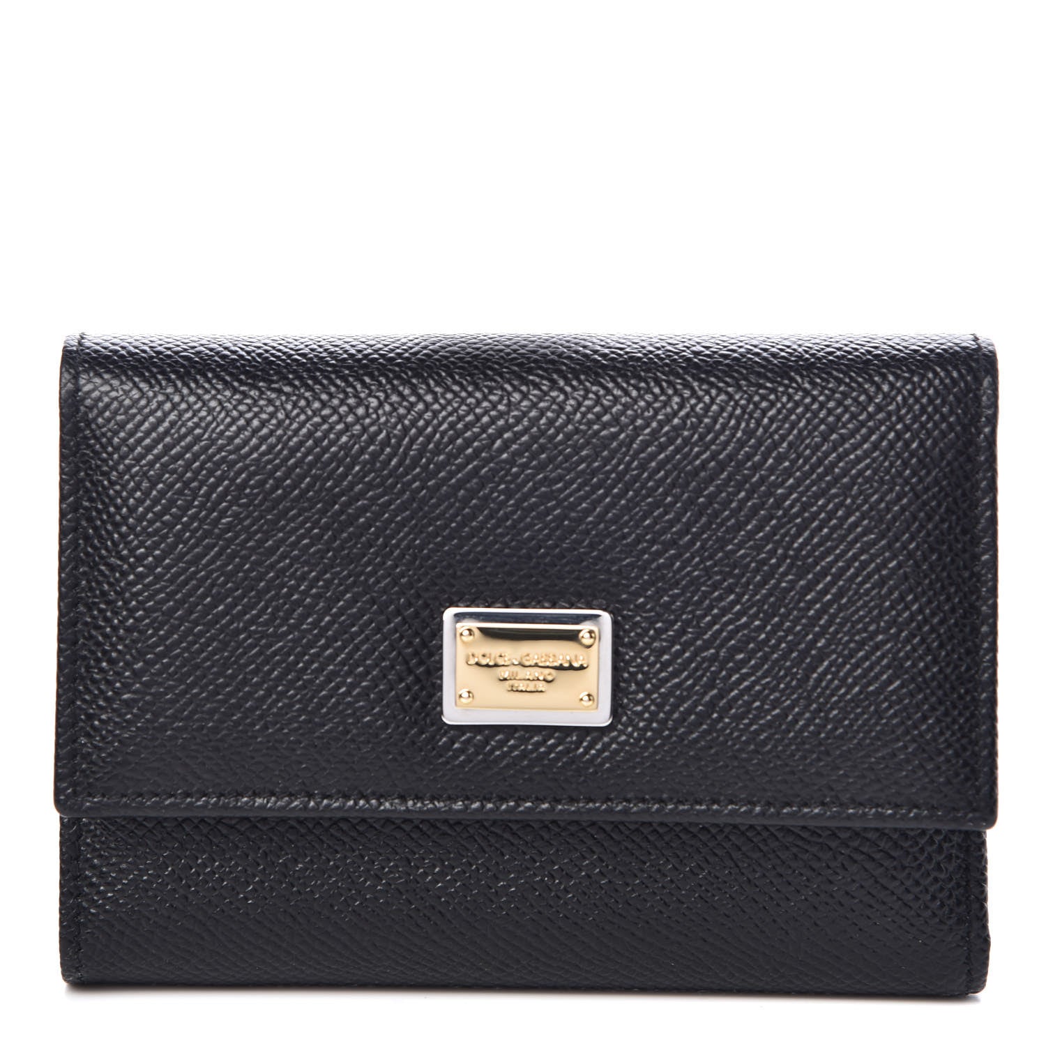 Dolce & Gabbana Dauphine French Flap Wallet Black 1 of 6