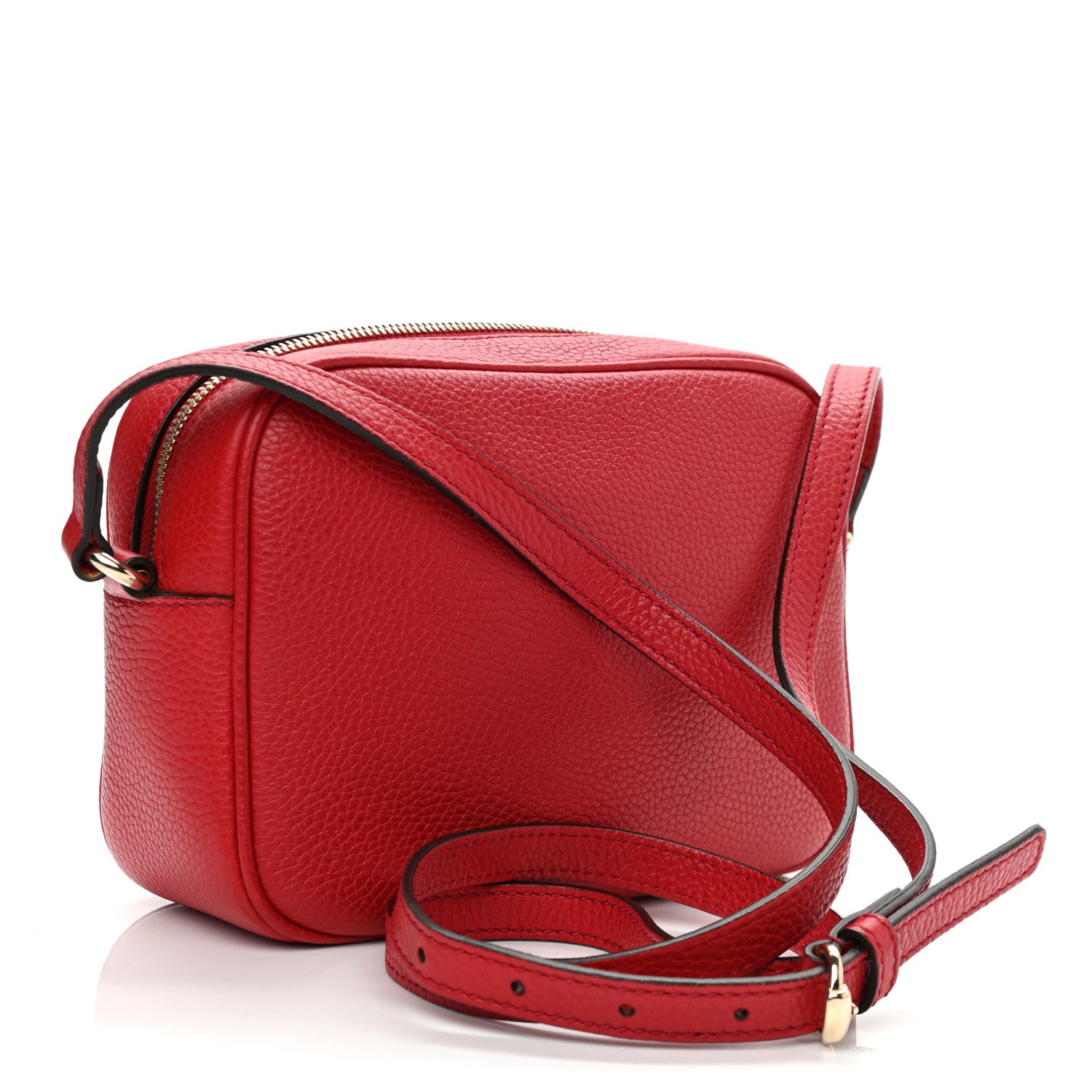 Gucci Pebbled Calfskin Small Soho Disco Bag Tabasco Red 3 of 11