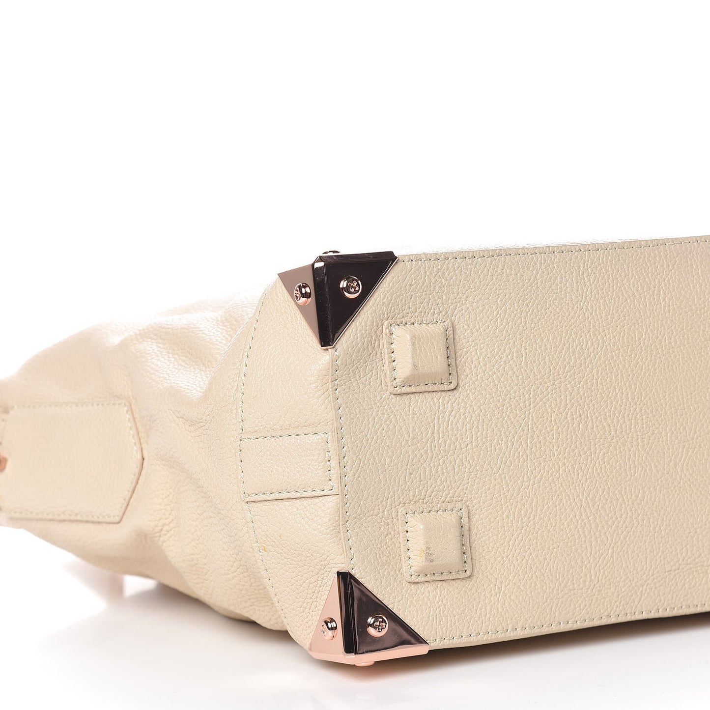 Pebbled Calfskin Large Emile Eggshell