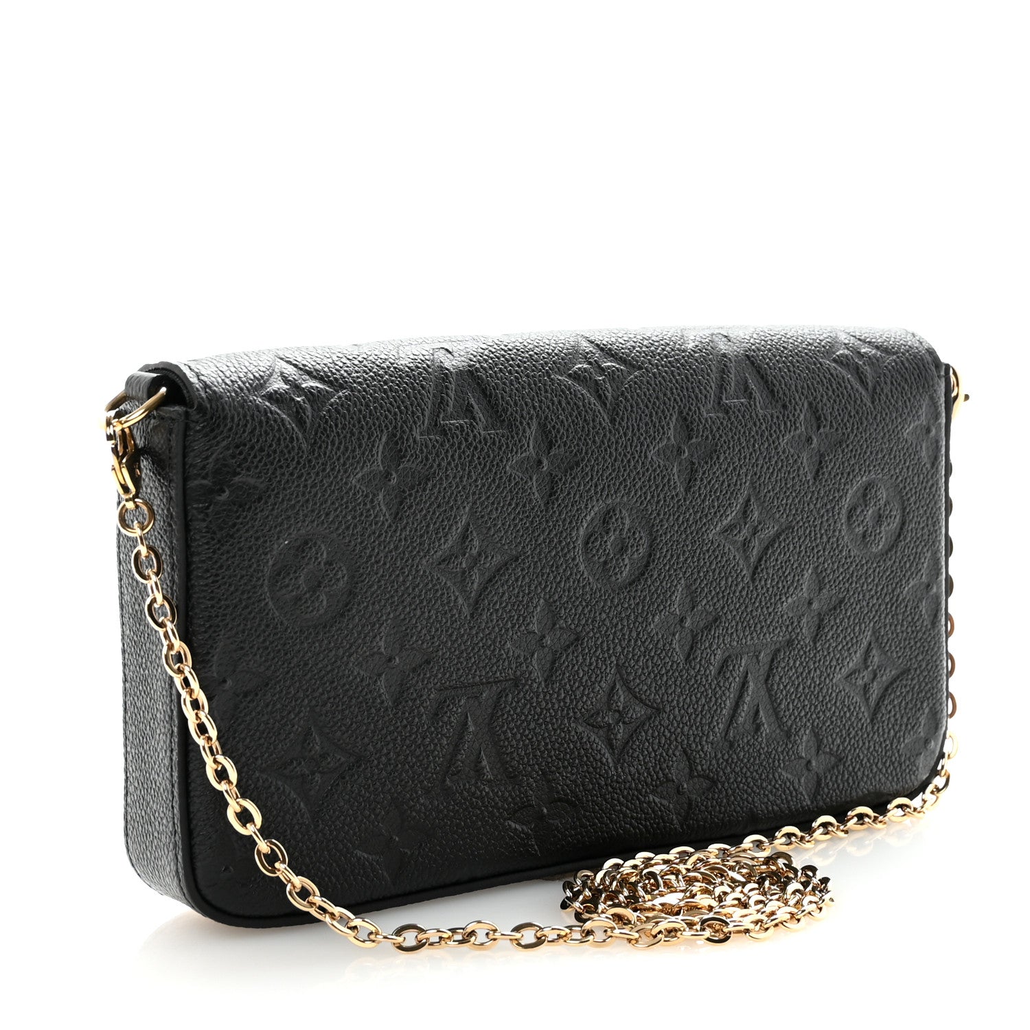 Louis Vuitton Empreinte Pochette Felicie Chain Wallet Black 3 of 10