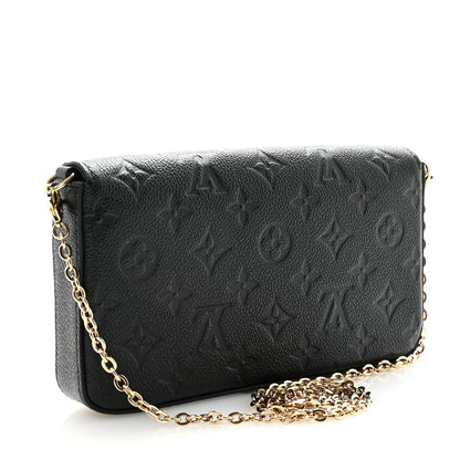 Louis Vuitton Empreinte Pochette Felicie Chain Wallet Black 3 of 10