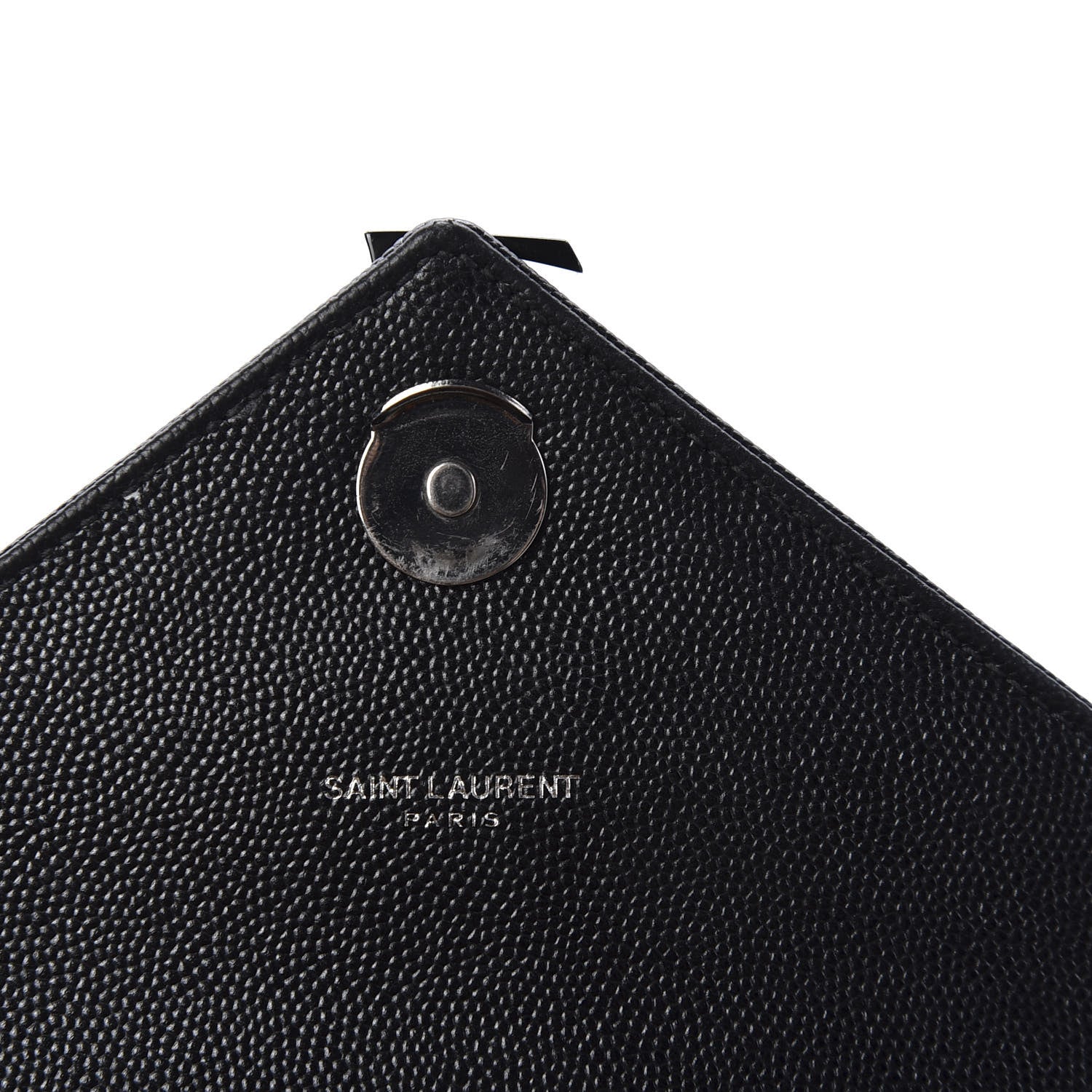 Saint Laurent Grain De Poudre Textured Mixed Matelasse Triquilt Medium Monogram Satchel Black 7 of 9