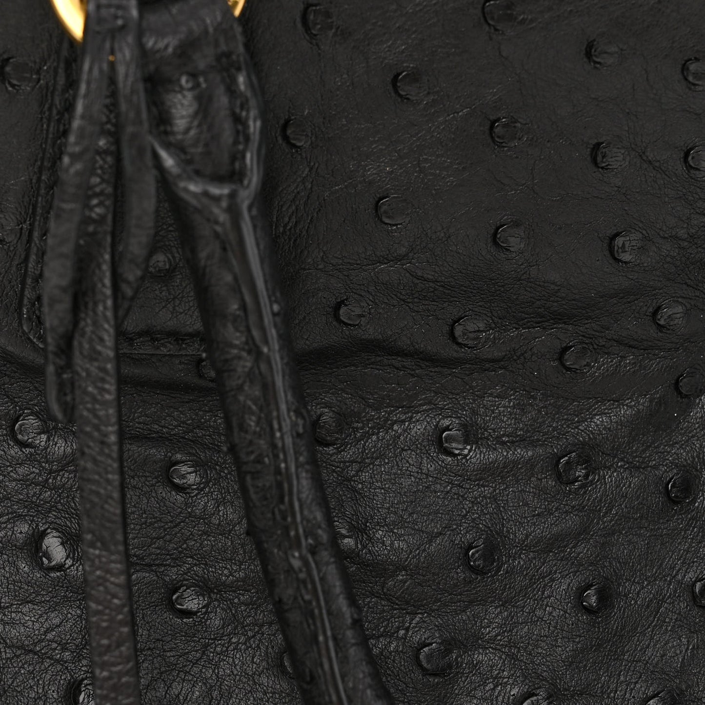 Ostrich Double Zip Tote Black