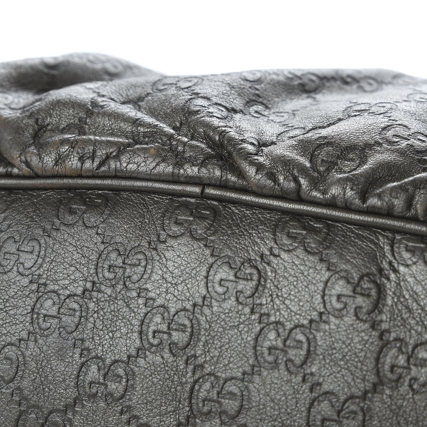 Guccissima Medium Jockey Tote Grey