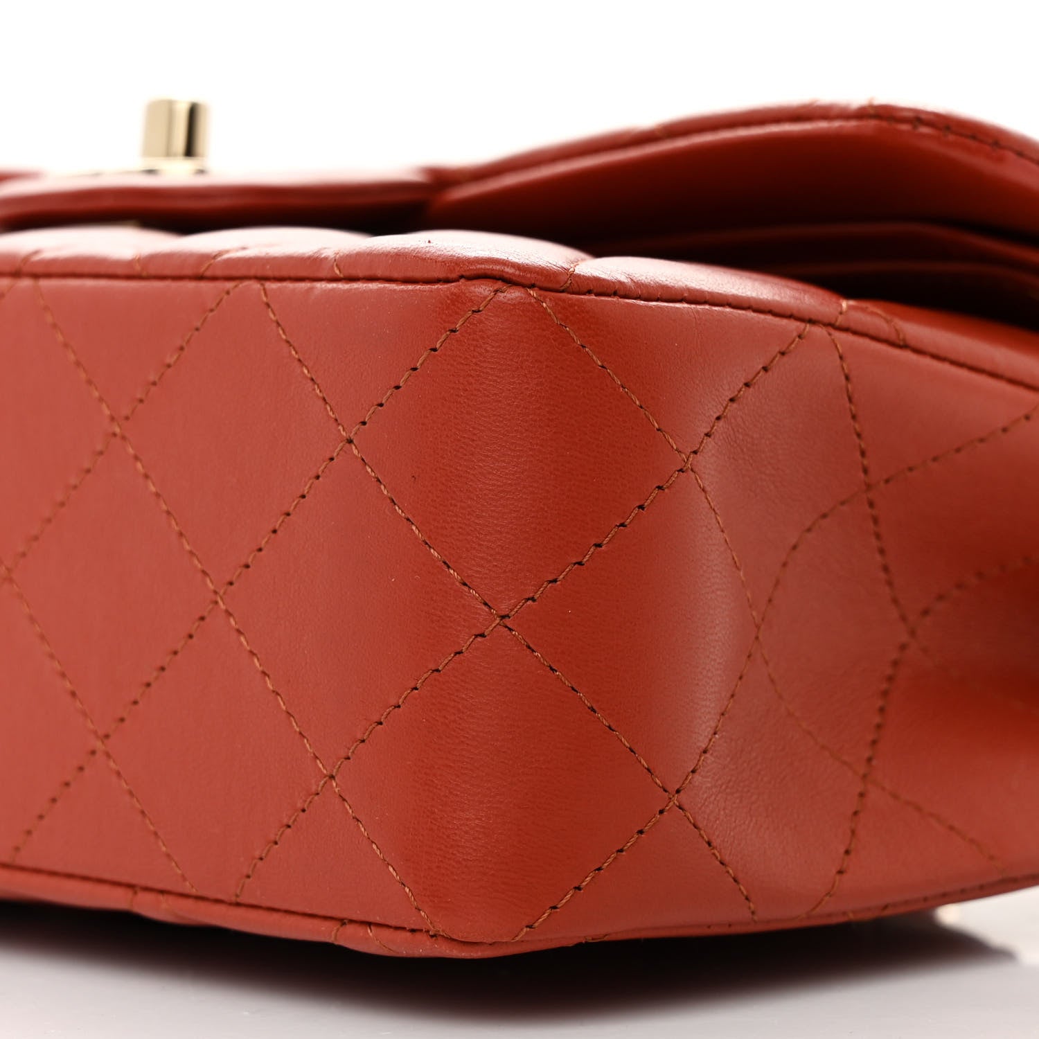 Chanel Lambskin Quilted Small Double Flap Brown 10 of 10