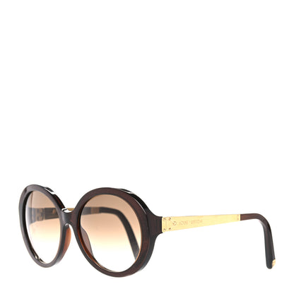 Louis Vuitton Petit Soupcon Rond Sunglasses Z0490W Brown Glitter 1 of 8