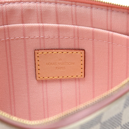 Louis Vuitton Damier Azur Neverfull MM GM Pochette Rose Ballerine 5 of 7