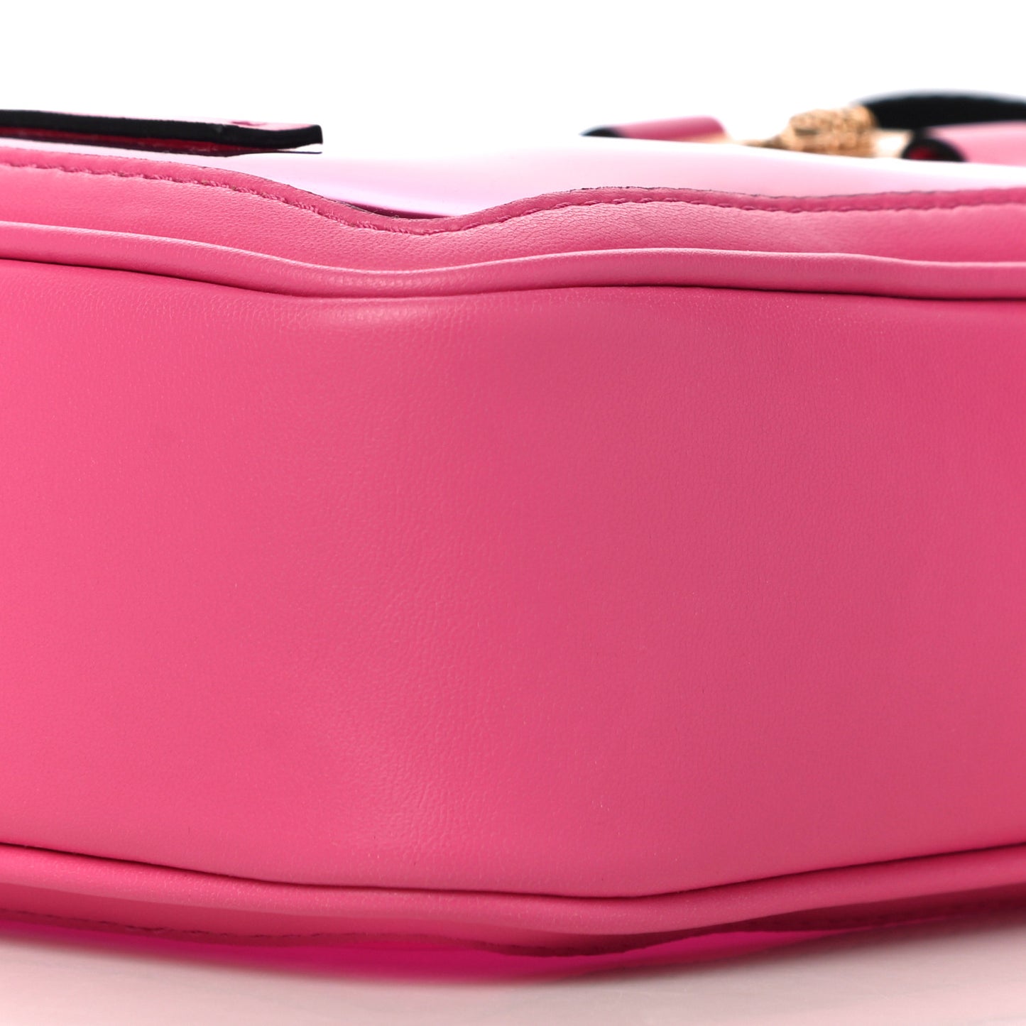 PVC Rubber Medusa Biggie Pouch Bag Fuchsia