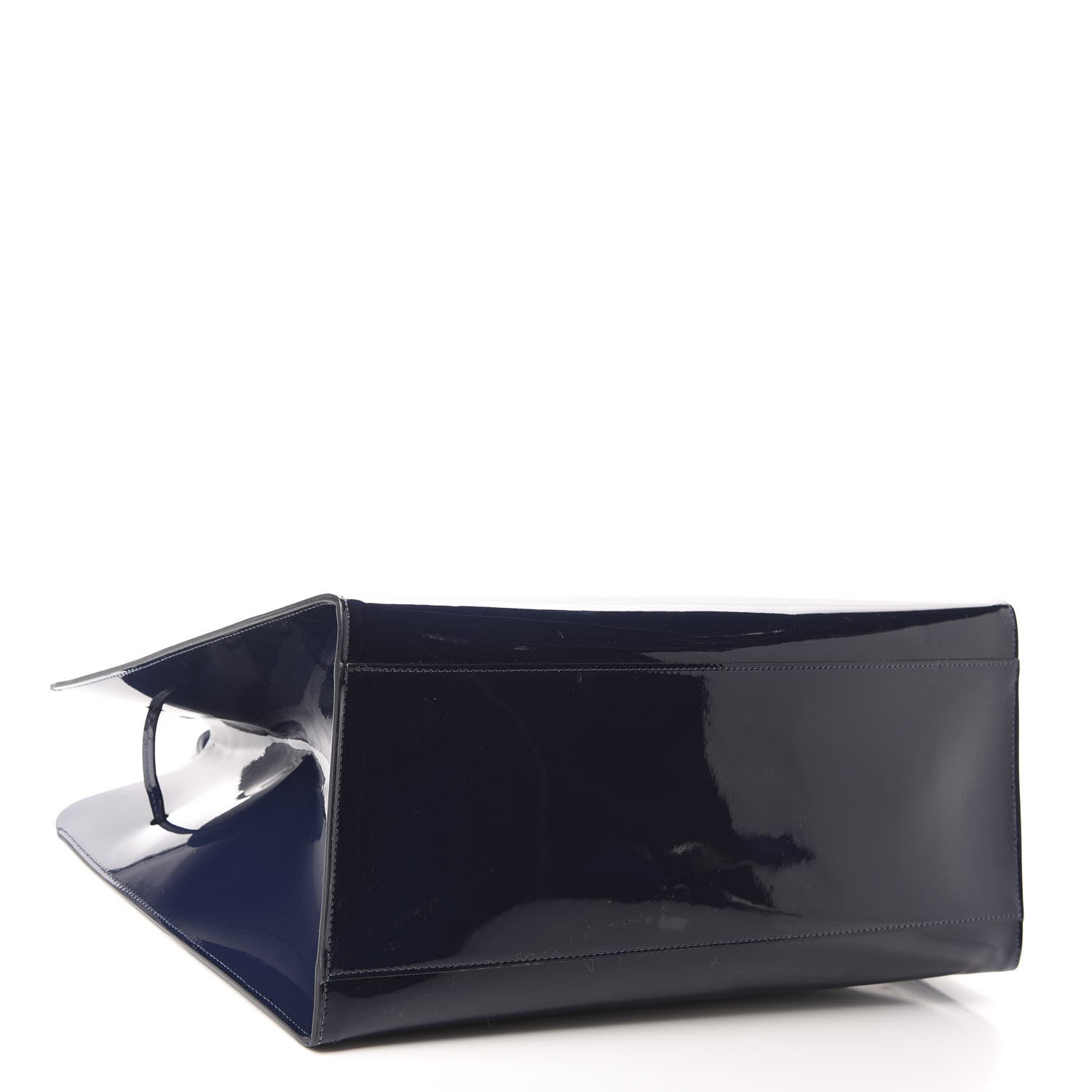 Mansur Gavriel Patent Sun Bag Blue 4 of 9