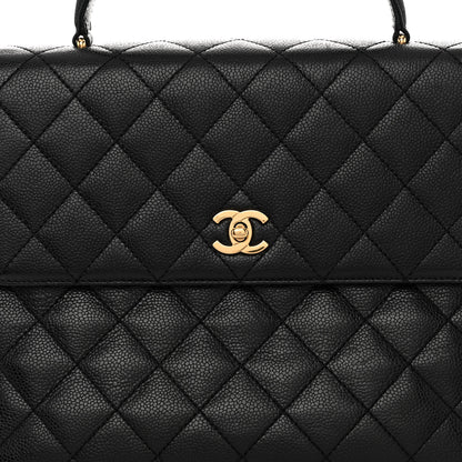 Chanel Caviar Quilted Jumbo Kelly Flap Black 9 of 12