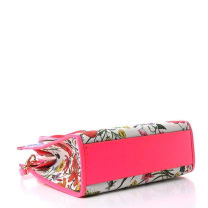 Gucci Canvas Medium Flora Tote Fuchsia 4 of 11