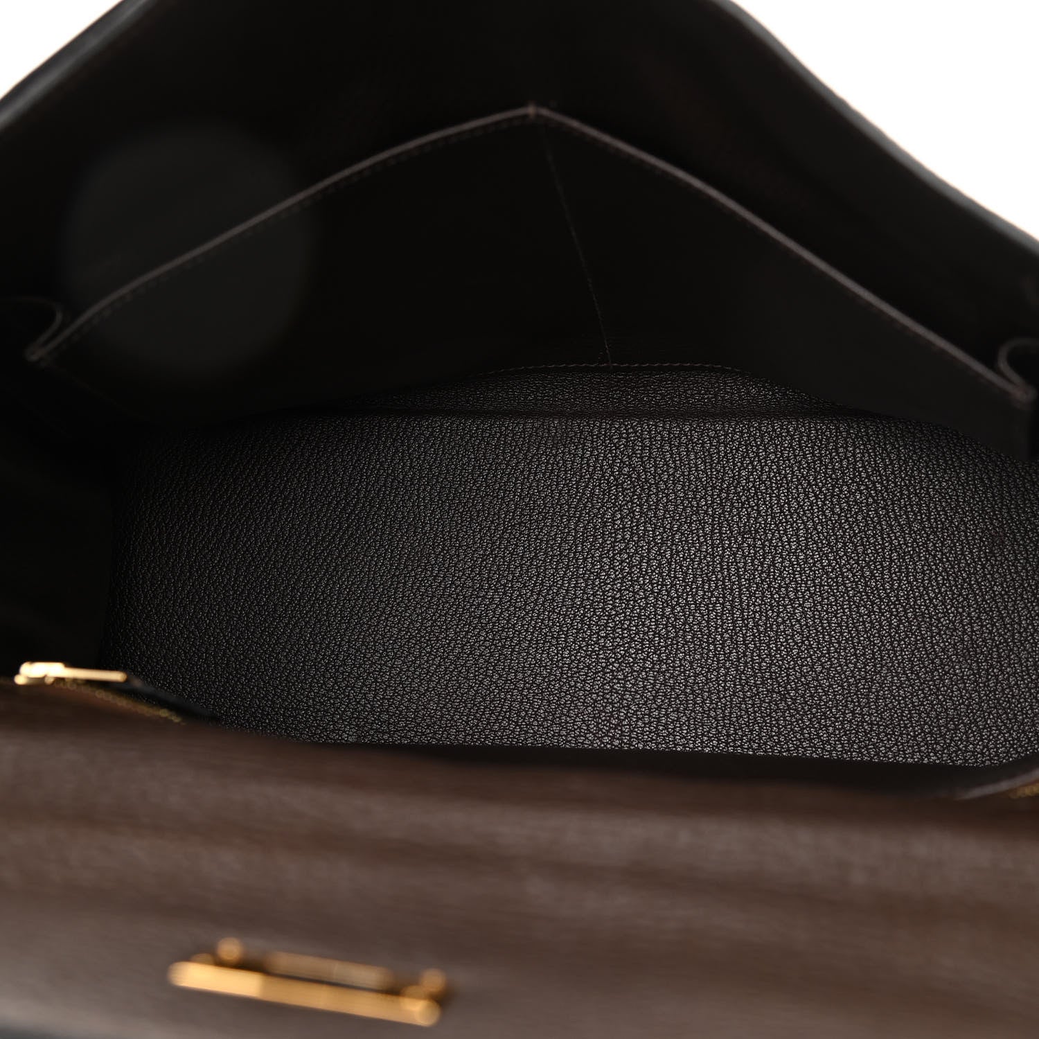 Hermes Taurillon Clemence Kelly Retourne 32 Chocolate 5 of 16