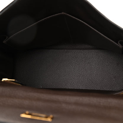 Hermes Taurillon Clemence Kelly Retourne 32 Chocolate 5 of 16