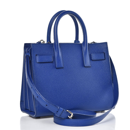 Saint Laurent Grained Calfskin Nano Sac De Jour Cobalt Blue 3 of 11