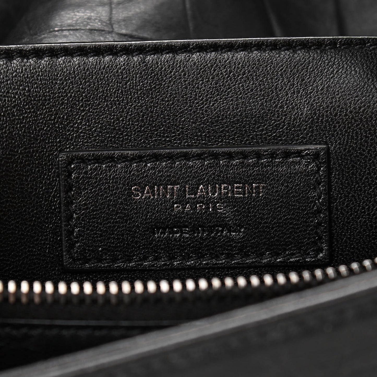 Calfskin Crocodile Embossed Medium West Hollywood Monogram Fold-Over Black
