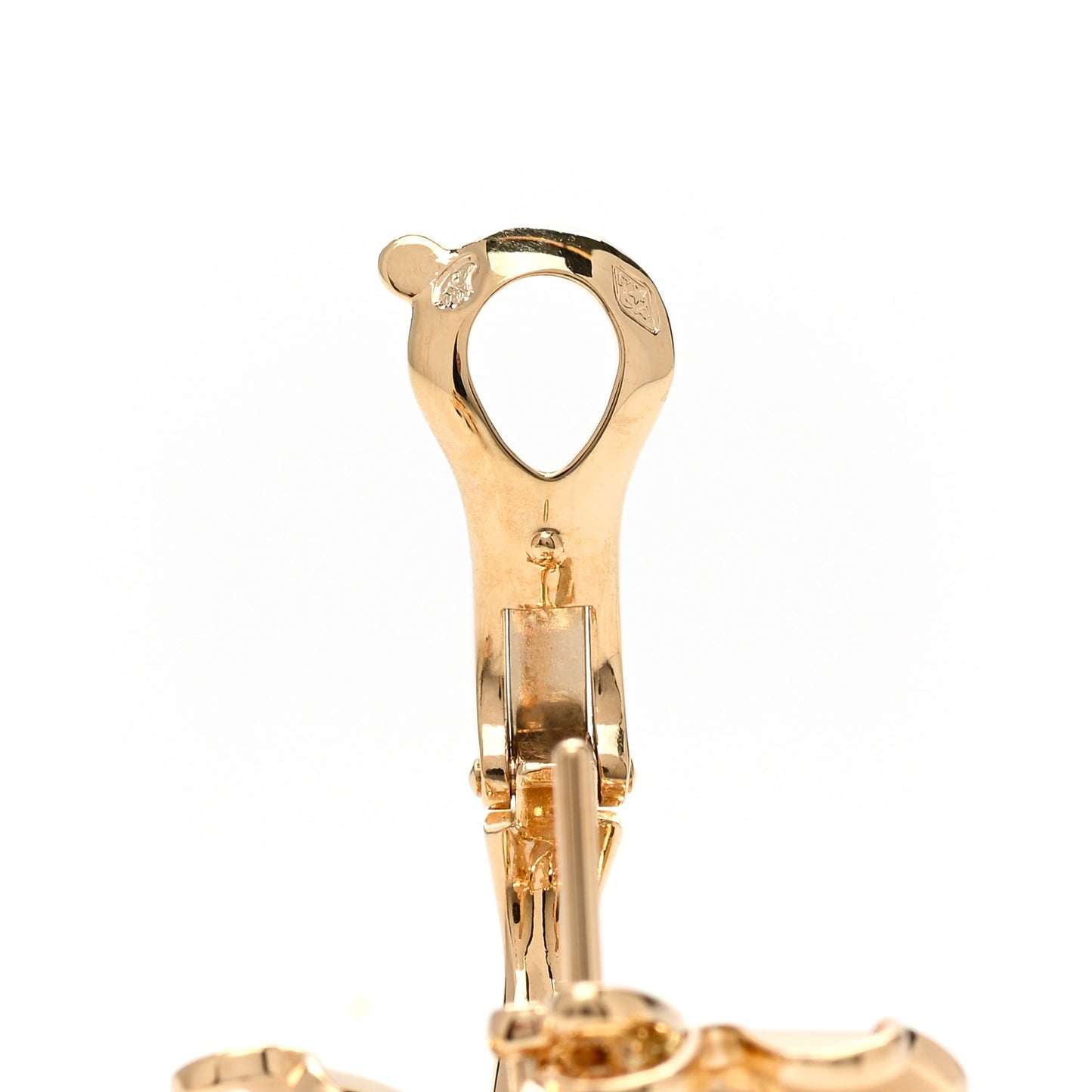 18K Yellow Gold Diamond Mini Frivole 3 Flowers Earrings