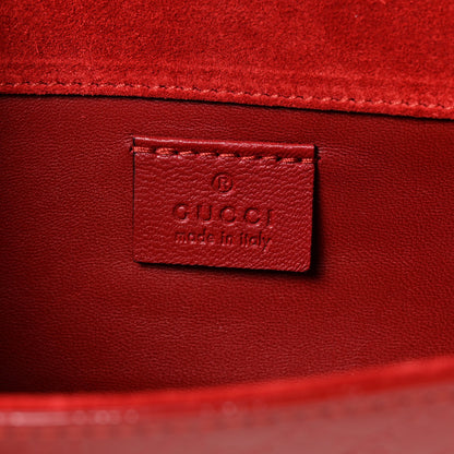 Gucci Patent Microguccissima Small Broadway Clutch Red 6 of 7