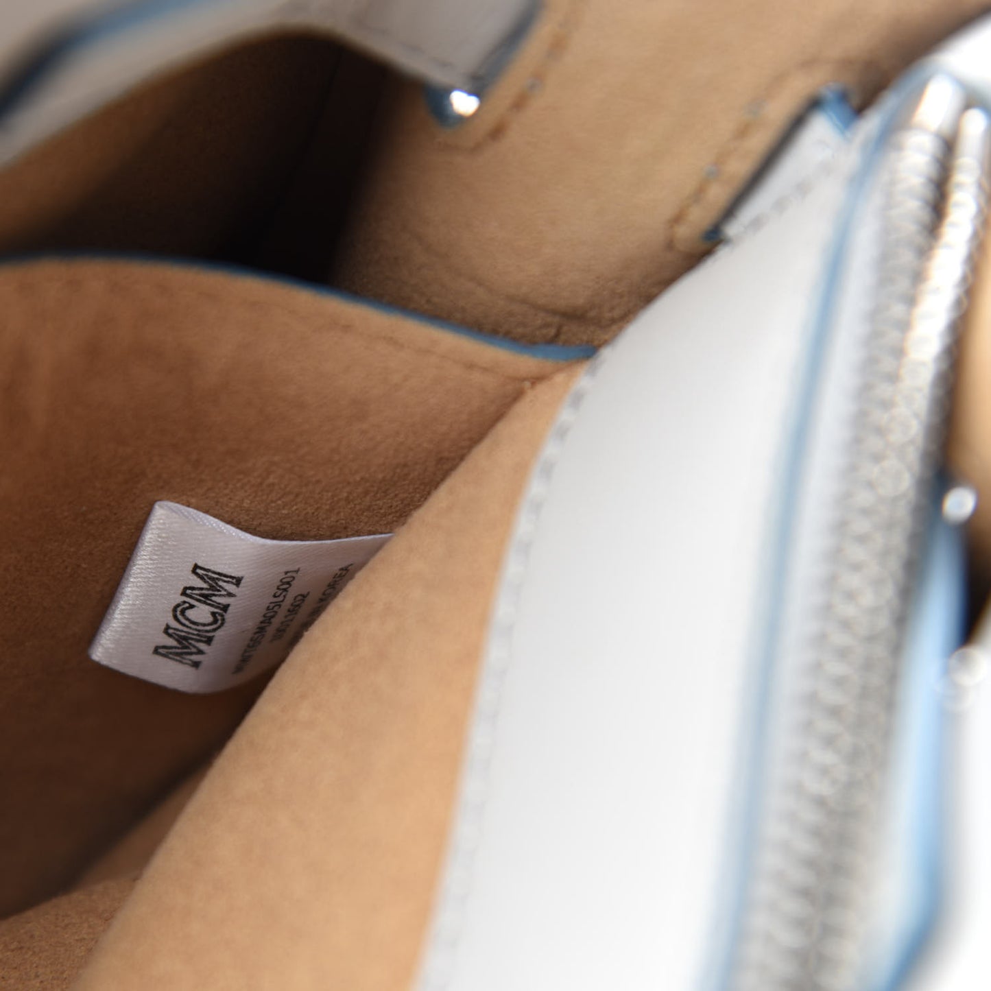 Grained Calfskin Mini Milla Tote Sky Blue